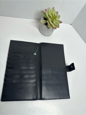 Esprit Black Passport & Card Organizer Wallet